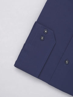 Royal Blue Plain, Elite Edition, French Collar Men’s Designer Formal Shirt (FS-520)