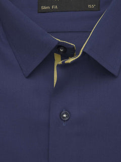 Royal Blue Plain, Elite Edition, French Collar Men’s Designer Formal Shirt (FS-520)