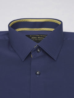 Royal Blue Plain, Elite Edition, French Collar Men’s Designer Formal Shirt (FS-520)