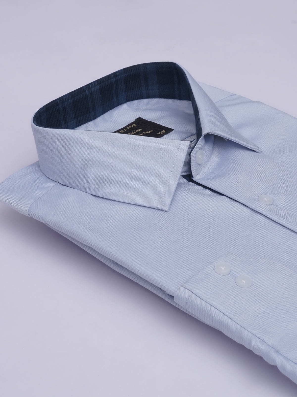 Light Blue Self, Elite Edition, Spread Collar Men’s Designer Formal Shirt (FS-521)