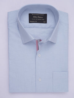 Light Blue Self, Elite Edition, Spread Collar Men’s Designer Formal Shirt (FS-524)