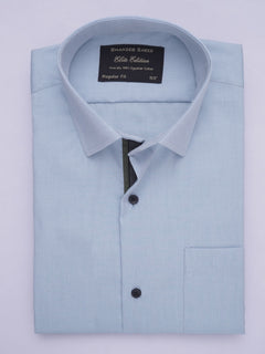 Light Blue Self, Elite Edition, Spread Collar Men’s Designer Formal Shirt (FS-531)