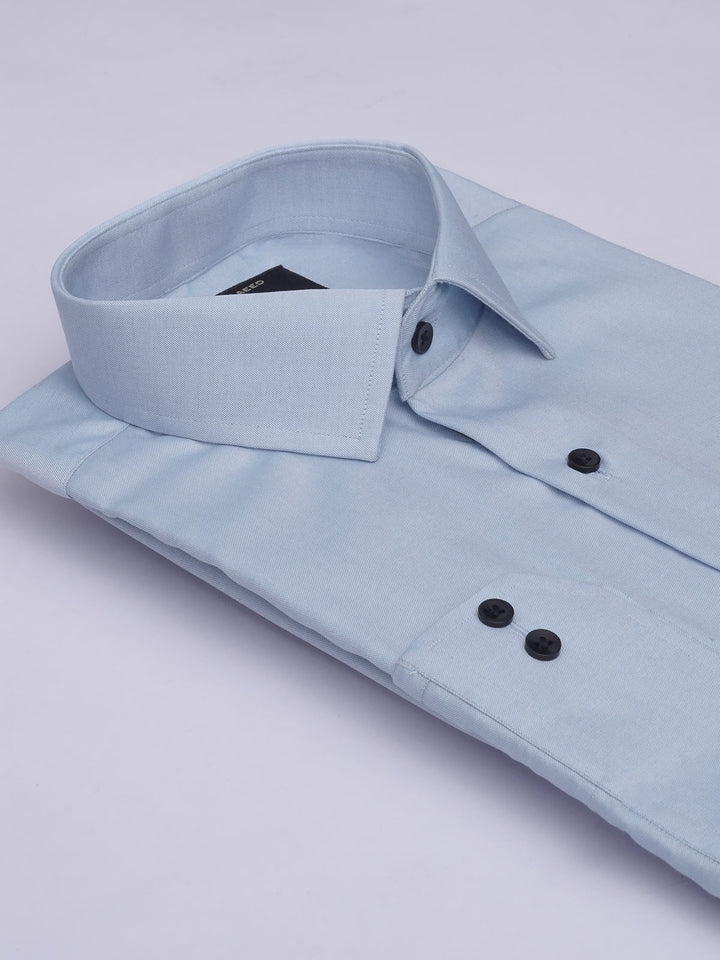 Light Blue Self, Elite Edition, Spread Collar Men’s Designer Formal Shirt (FS-531)