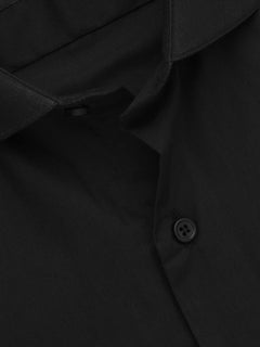 Black Plain, Elite Edition, Cutaway Collar Men’s Formal Shirt (FS-532)
