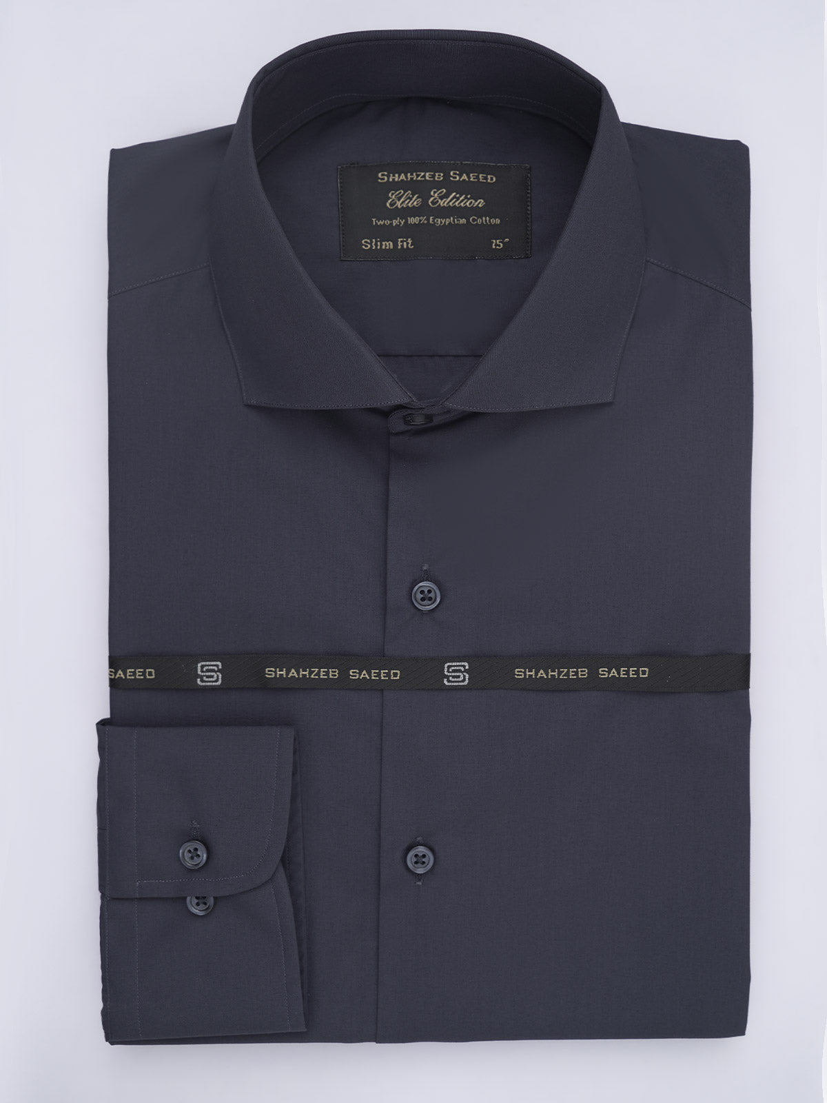 Navy Blue Plain, Elite Edition, Cutaway Collar Men’s Formal Shirt (FS-533)