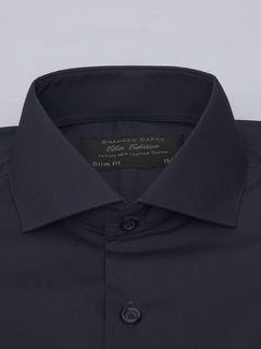 Navy Blue Plain, Elite Edition, Cutaway Collar Men’s Formal Shirt (FS-533)