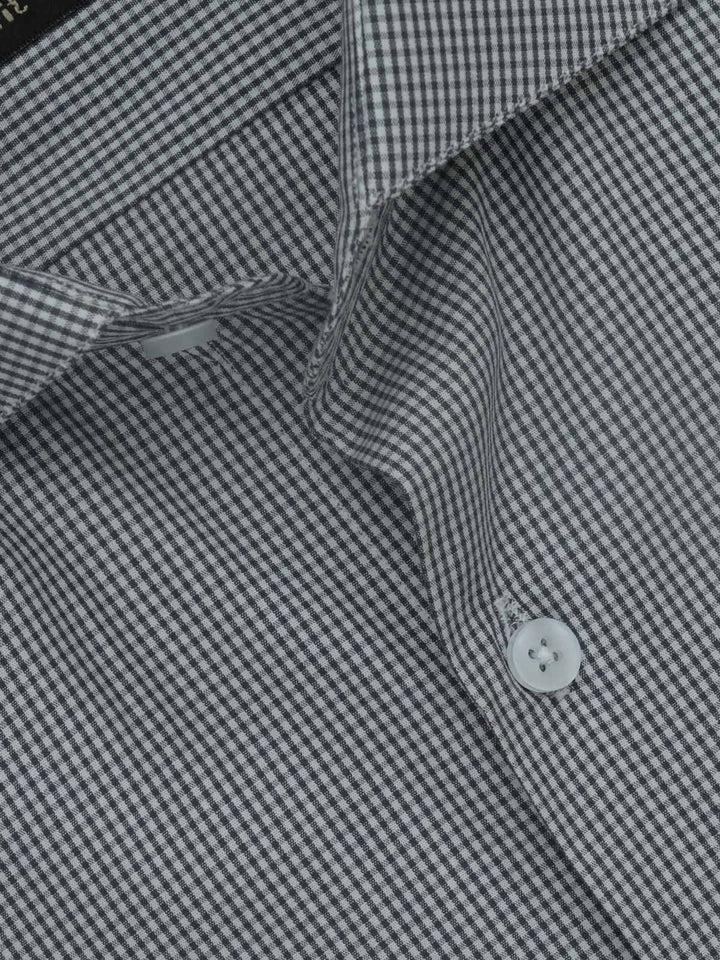 Dark Grey Micro Checkered, Elite Edition, Cutaway Collar Men’s Formal Shirt (FS-540)