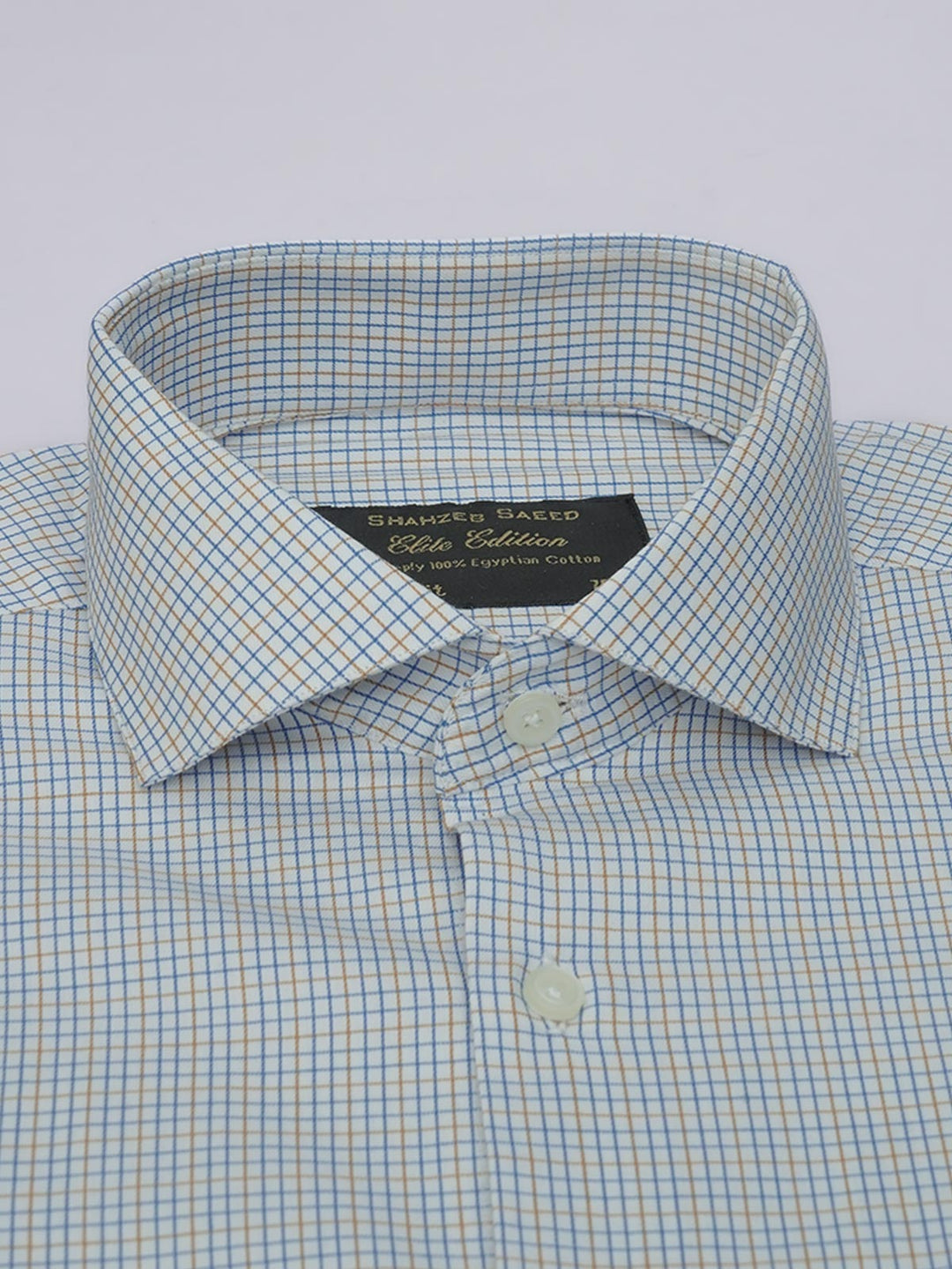 Multi Color Micro Checkered, Elite Edition, Cutaway Collar Men’s Formal Shirt (FS-542)