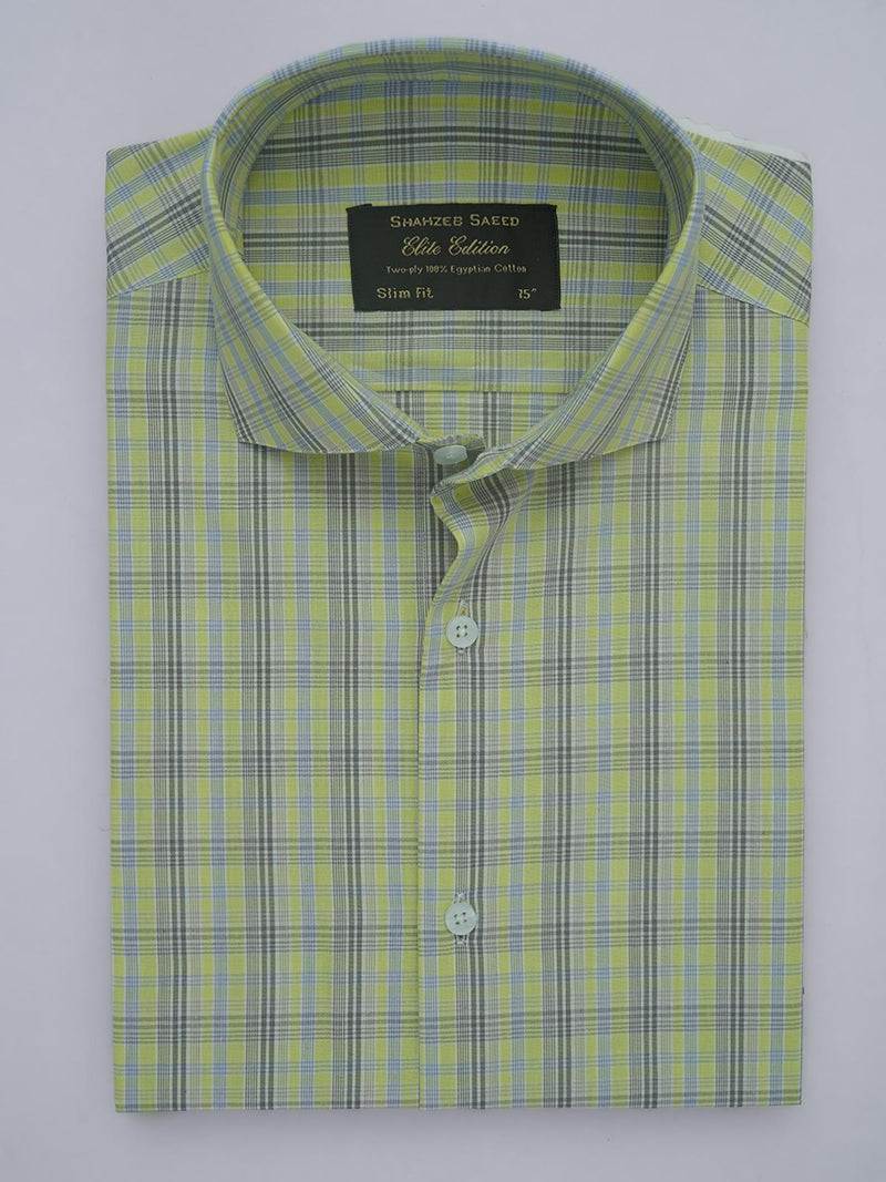 Multi Color Checkered, Elite Edition, Cutaway Collar Men’s Formal Shirt (FS-543)