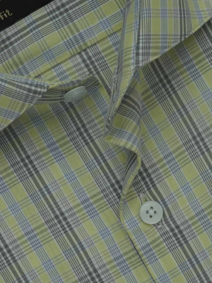 Multi Color Checkered, Elite Edition, Cutaway Collar Men’s Formal Shirt (FS-543)