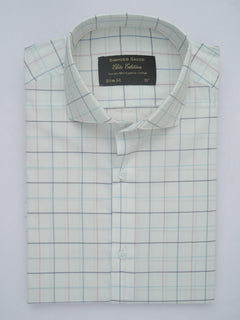 Multi Color Checkered, Elite Edition, Cutaway Collar Men’s Formal Shirt (FS-545)