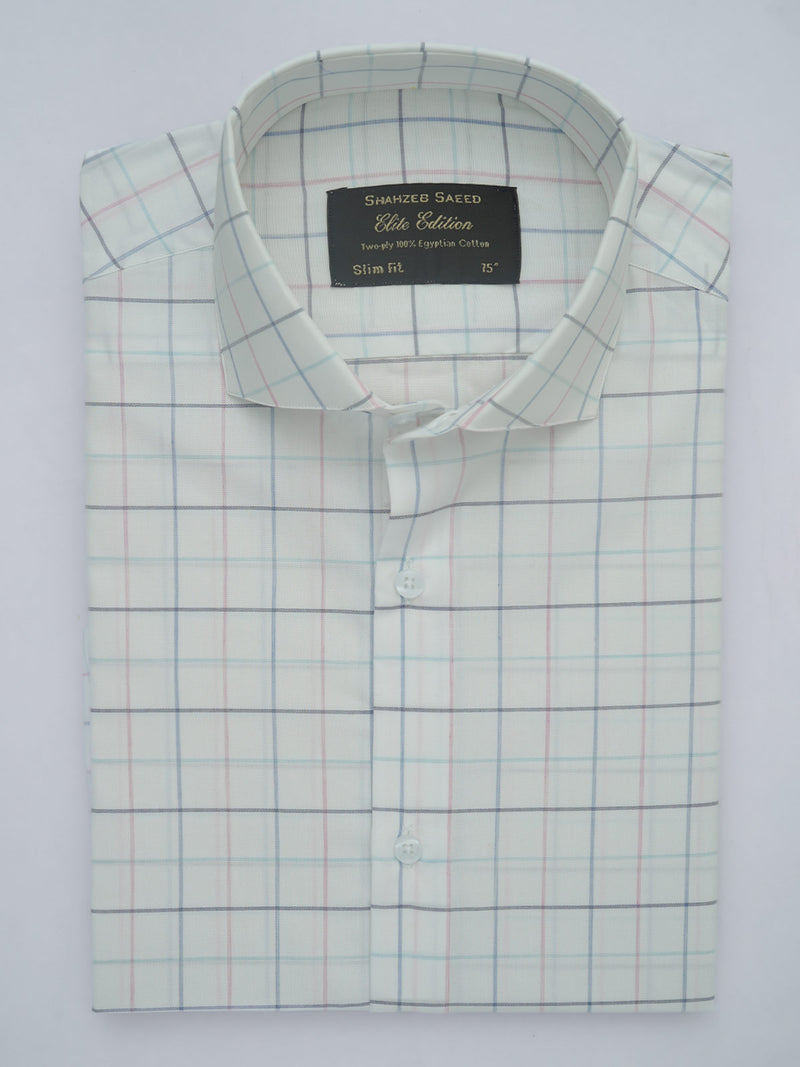 Multi Color Checkered, Elite Edition, Cutaway Collar Men’s Formal Shirt (FS-545)