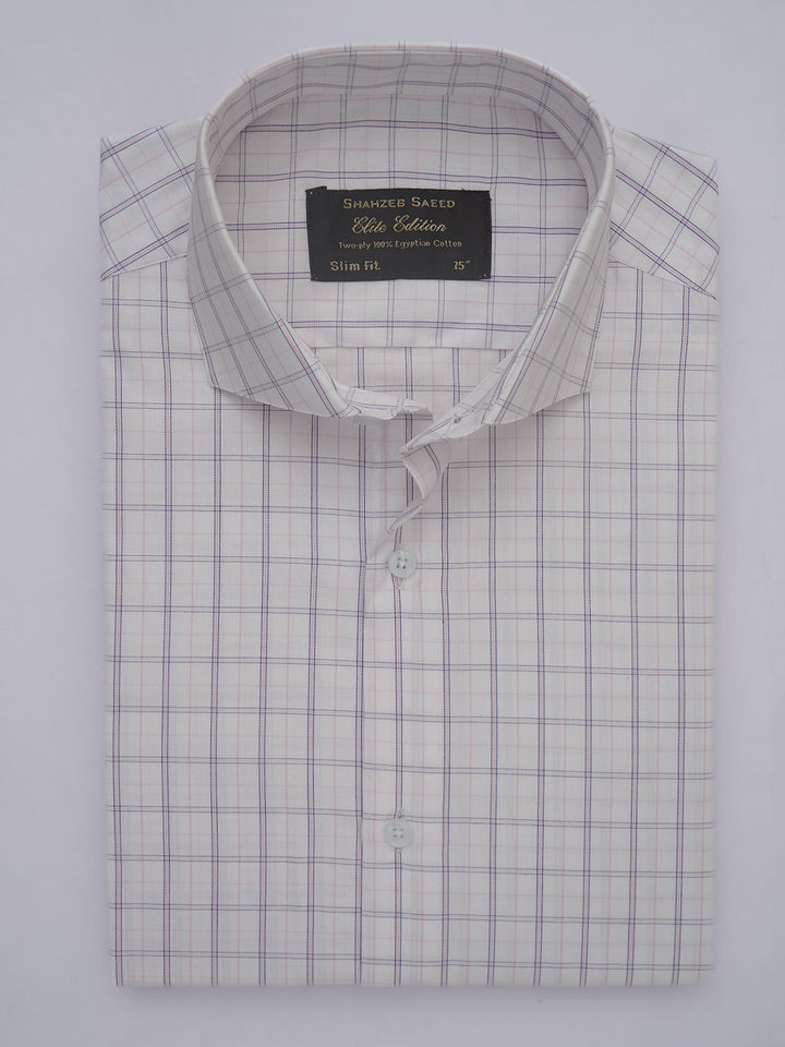 Multi Color Checkered, Elite Edition, Cutaway Collar Men’s Formal Shirt (FS-552)