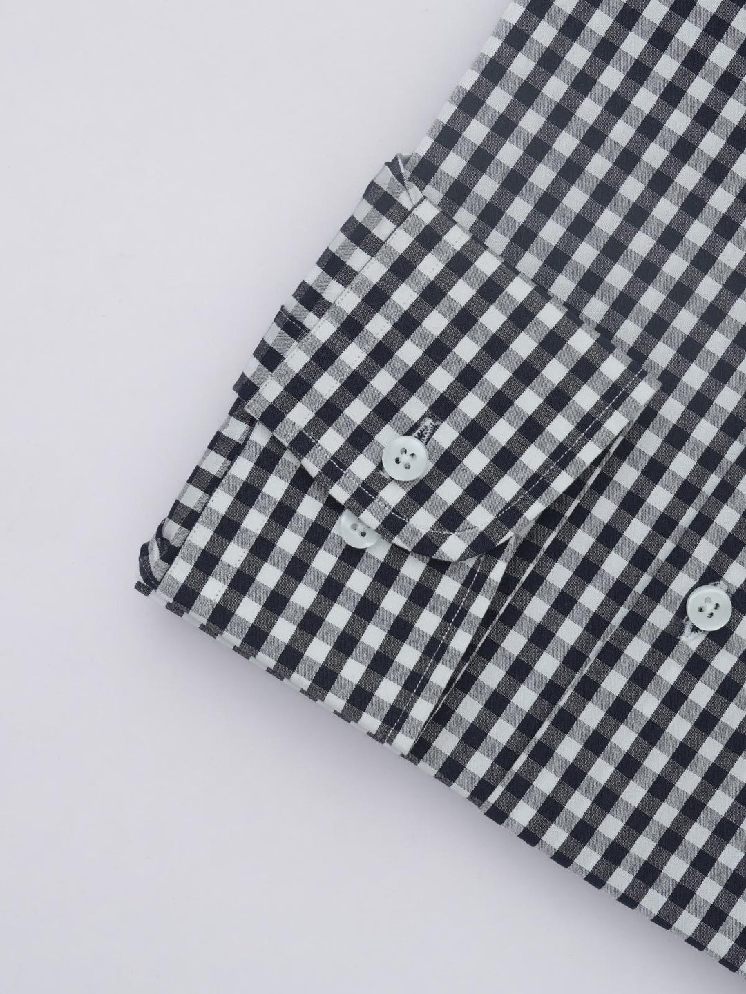 Black & White Checkered, Elite Edition, Cutaway Collar Men’s Formal Shirt (FS-554)