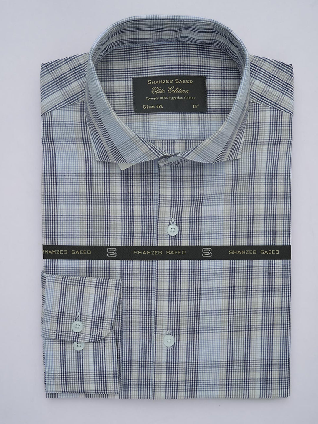 Multi Color Self Checkered, Elite Edition, Cutaway Collar Men’s Formal Shirt (FS-556)