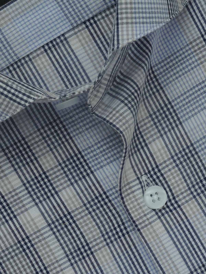 Multi Color Self Checkered, Elite Edition, Cutaway Collar Men’s Formal Shirt (FS-556)