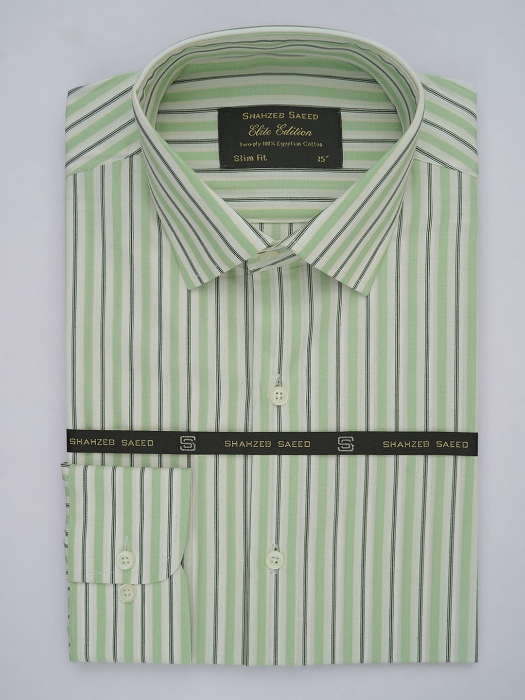 Multi Color Self Striped, Elite Edition, French Collar Men’s Formal Shirt (FS-581)