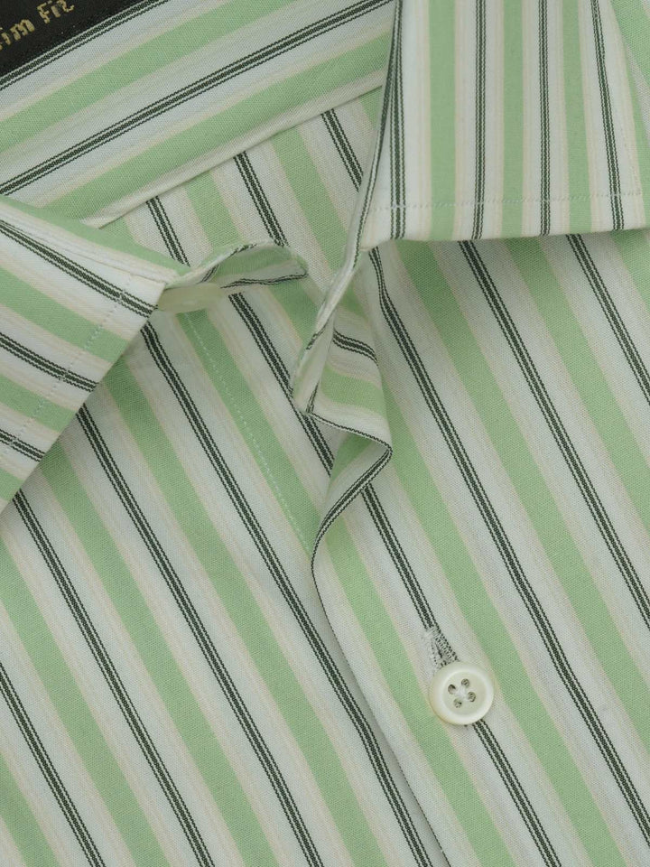 Multi Color Self Striped, Elite Edition, French Collar Men’s Formal Shirt (FS-581)