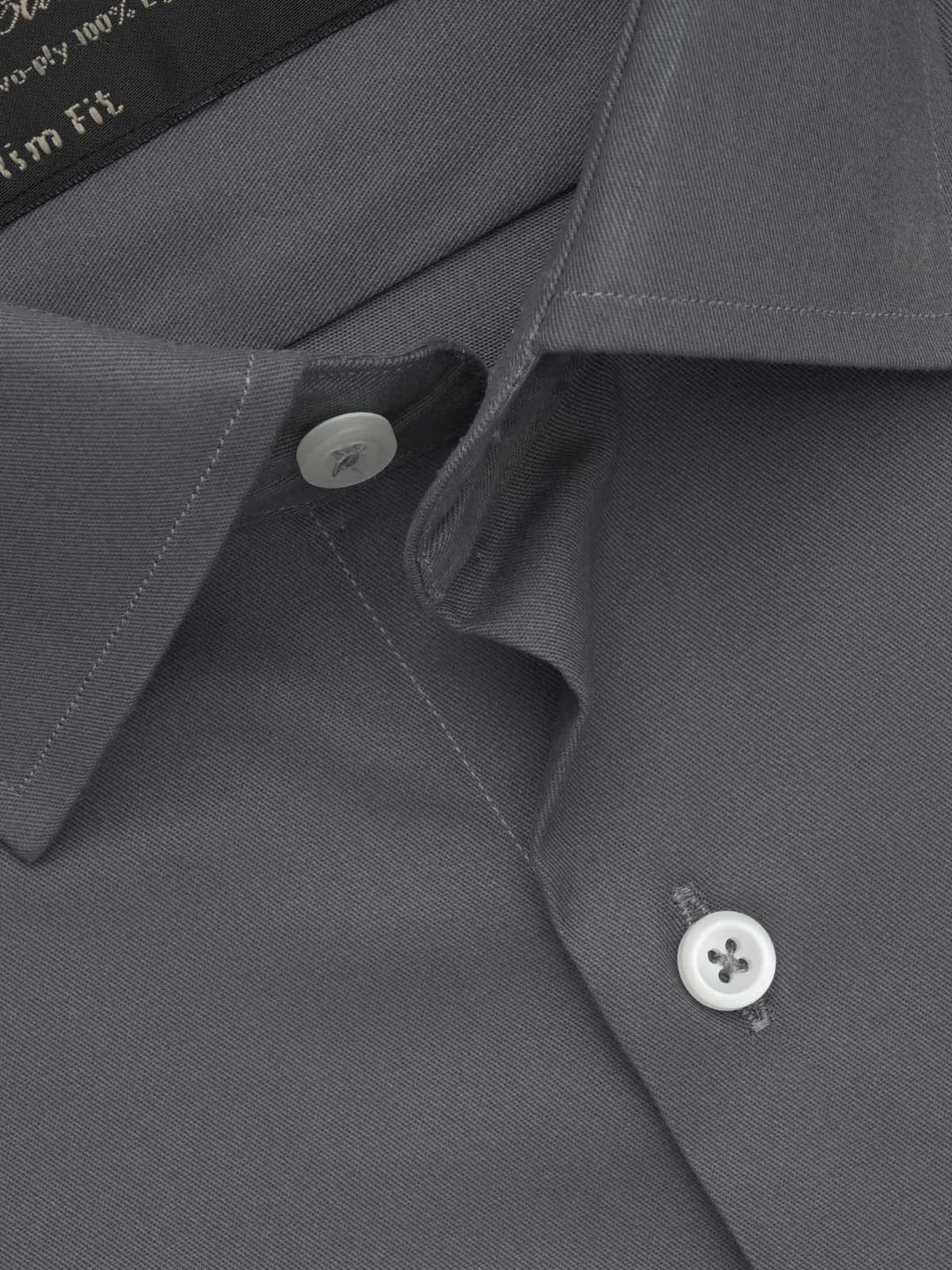 Dark Grey Plain, Elite Edition, French Collar Men’s Formal Shirt (FS-598)