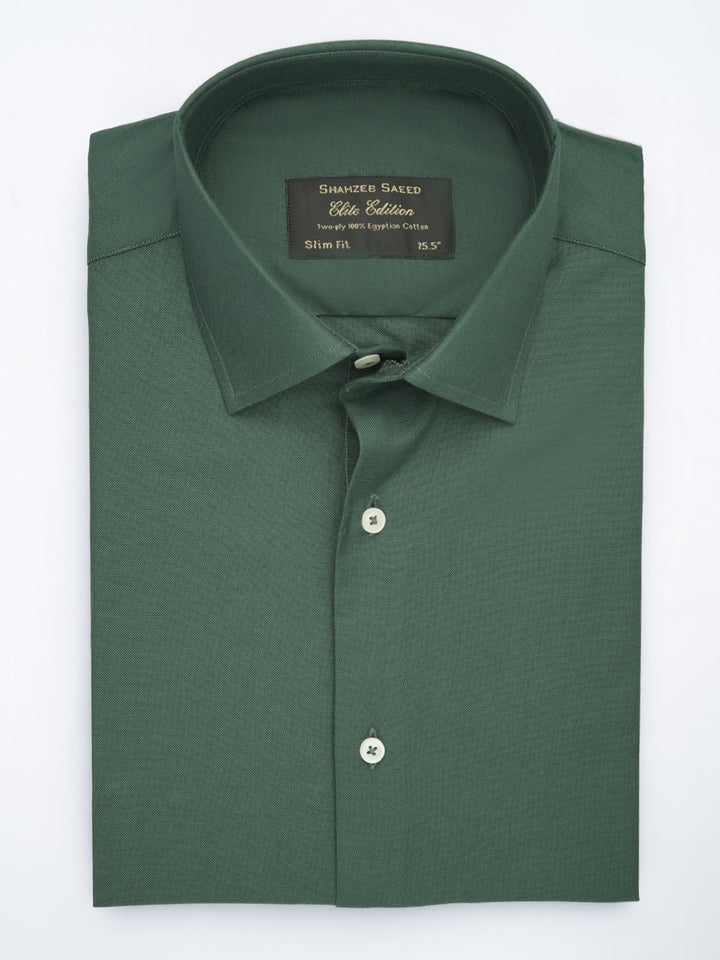 Dark Green Plain, Elite Edition, French Collar Men’s Formal Shirt (FS-599)