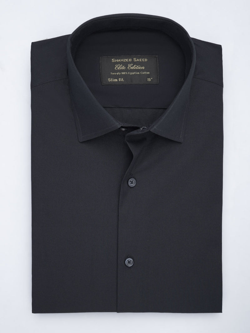 Navy Blue Plain, Elite Edition, French Collar Men’s Formal Shirt (FS-608)
