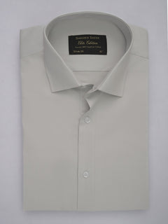 Light Grey Plain, Elite Edition, French Collar Men’s Formal Shirt (FS-611)