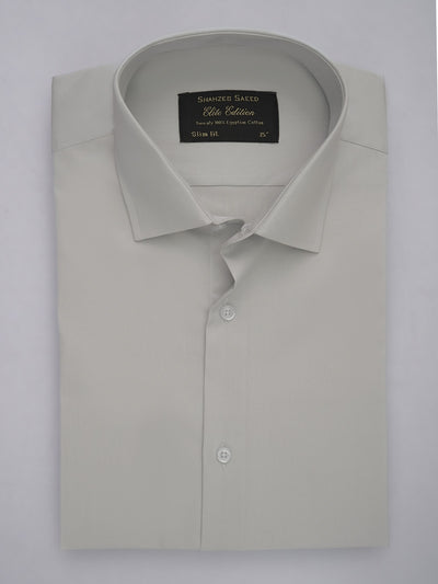 Light Grey Plain, Elite Edition, French Collar Men’s Formal Shirt (FS-611)