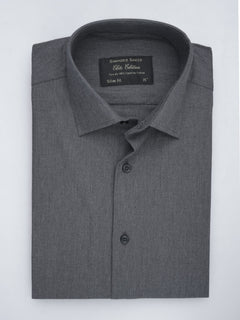 Dark Grey Self, Elite Edition, French Collar Men’s Formal Shirt (FS-621)