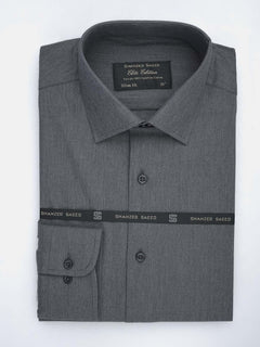 Dark Grey Self, Elite Edition, French Collar Men’s Formal Shirt (FS-621)