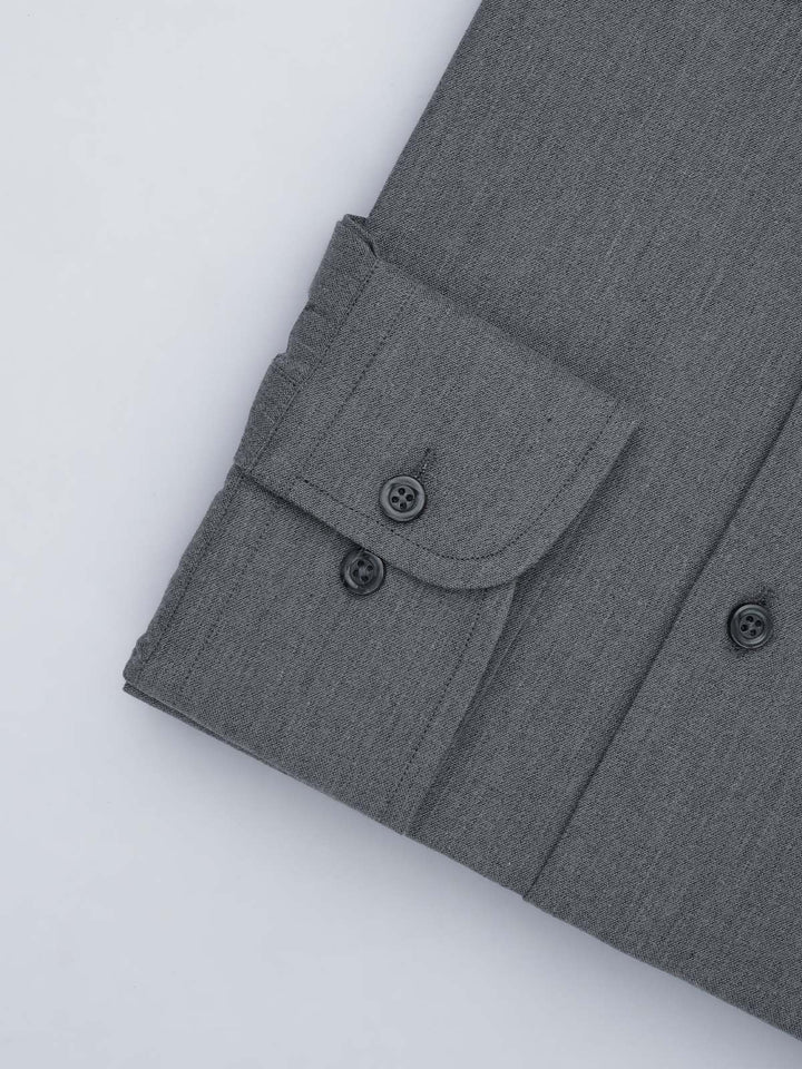 Dark Grey Self, Elite Edition, French Collar Men’s Formal Shirt (FS-621)