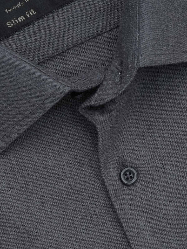 Dark Grey Self, Elite Edition, French Collar Men’s Formal Shirt (FS-621)