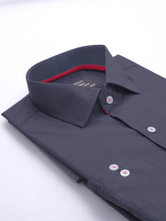 Navy Blue Plain, Elite Edition, French Collar Men’s Designer Formal Shirt (FS-632)