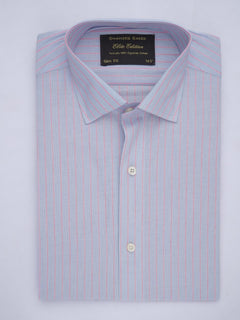 Blue & Red Striped, Elite Edition, French Collar Men’s Formal Shirt (FS-645)