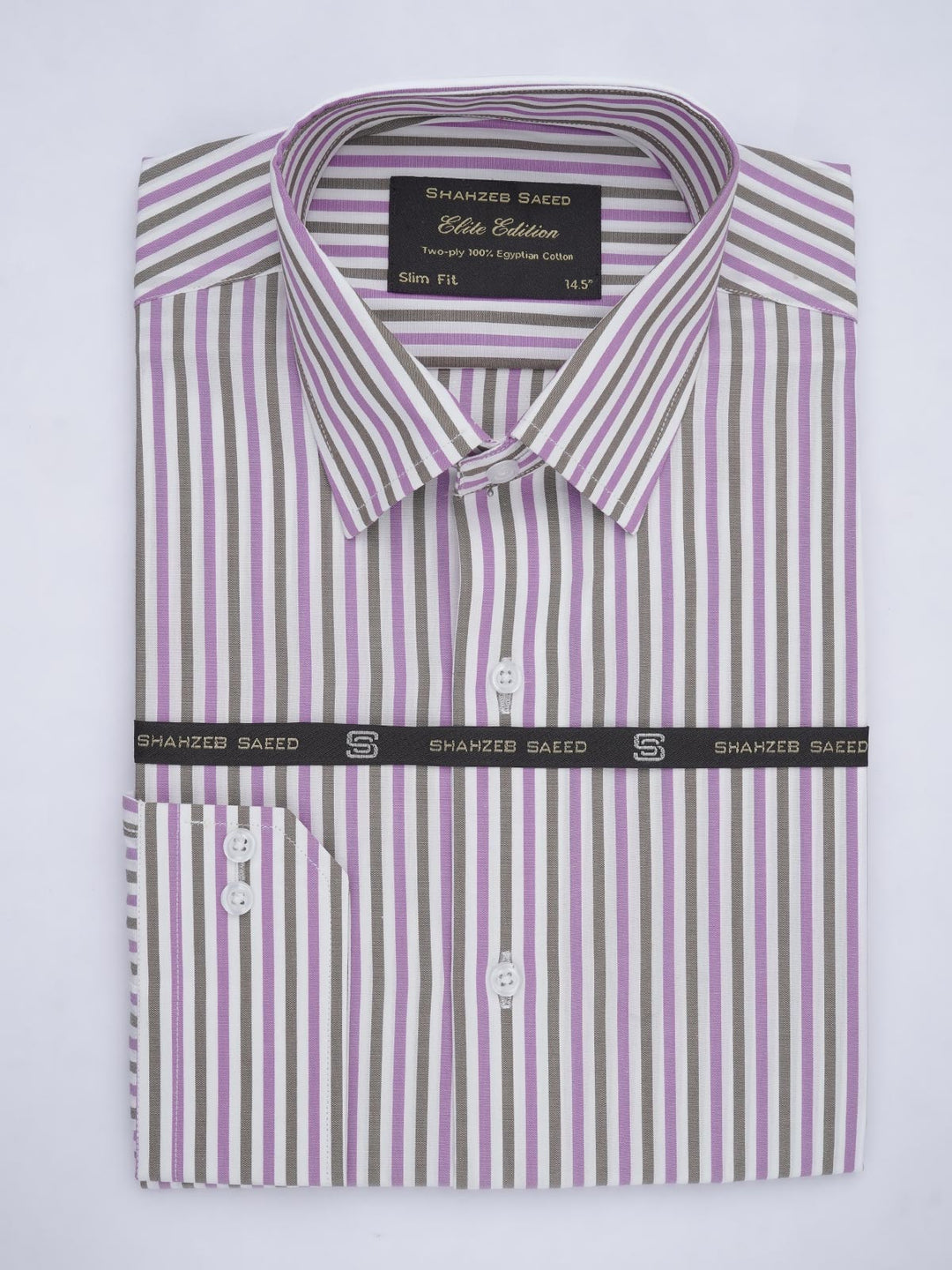 Multi Color Striped, Elite Edition, French Collar Men’s Formal Shirt (FS-649)