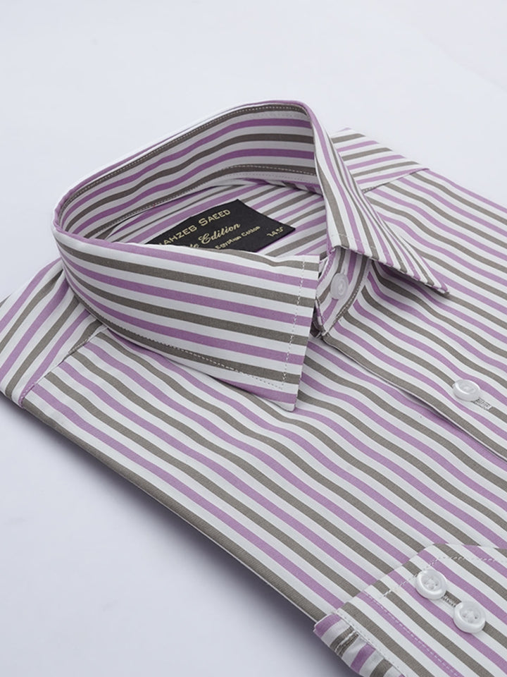 Multi Color Striped, Elite Edition, French Collar Men’s Formal Shirt (FS-649)