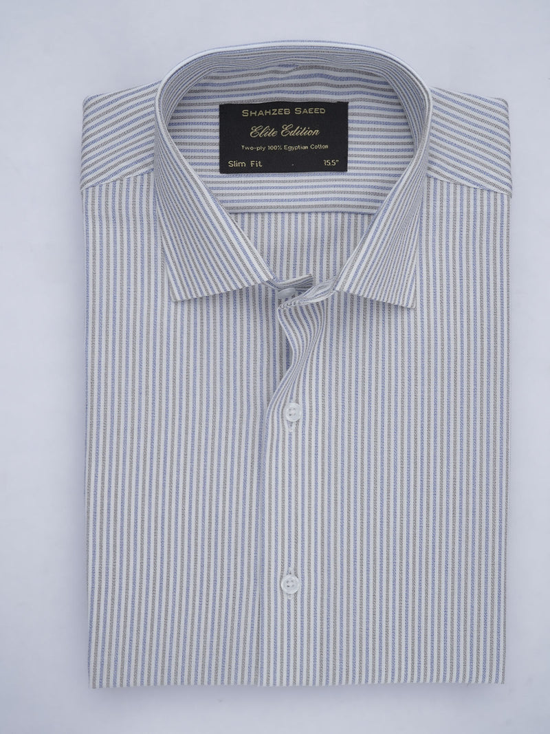 Multi Color Striped, Elite Edition, French Collar Men’s Formal Shirt (FS-651)