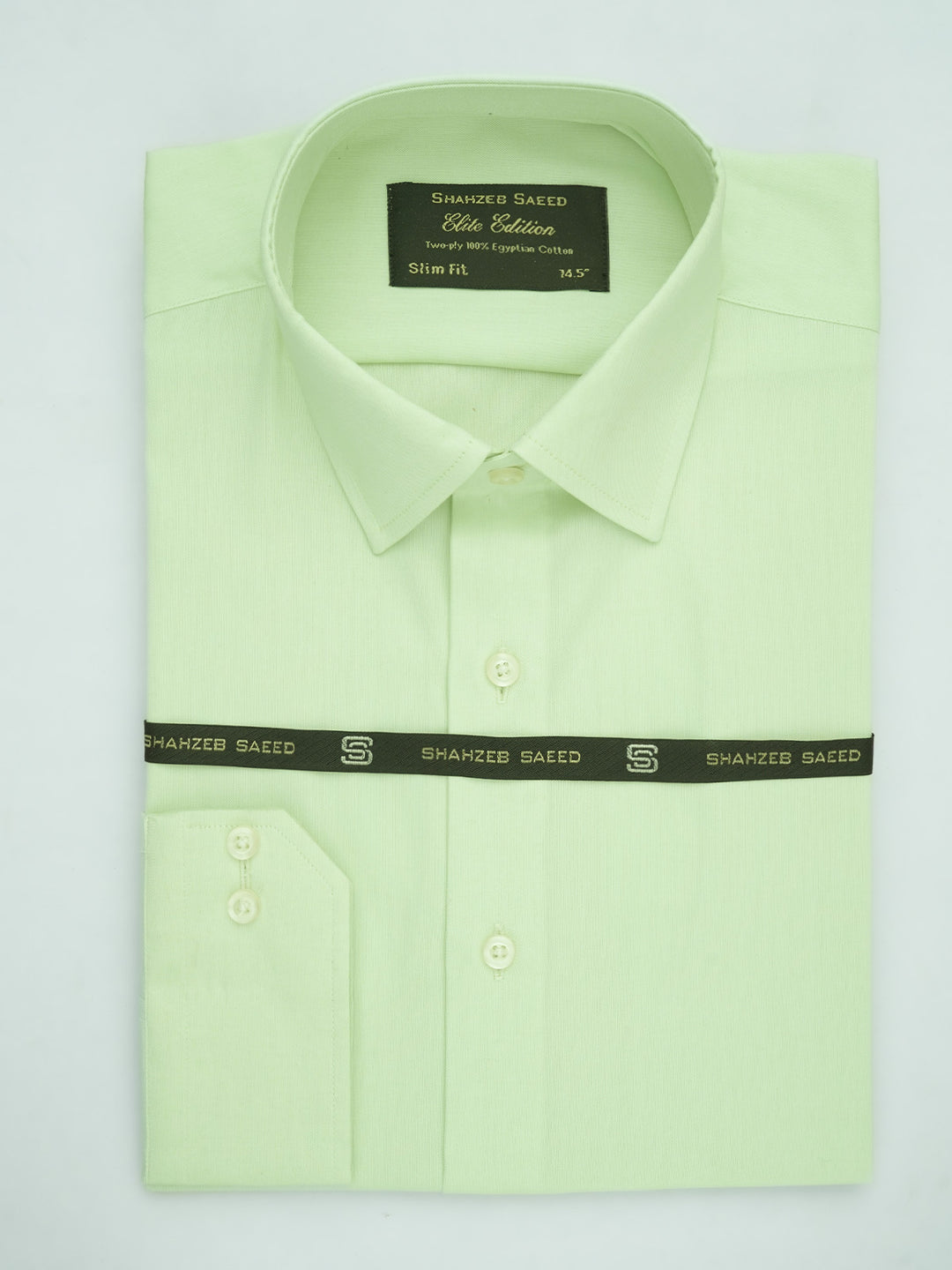 Pistachio plain, Elite Edition, French Collar Men’s Formal Shirt (FS-655)