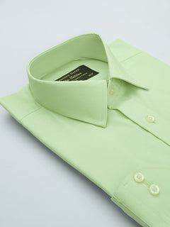 Pistachio plain, Elite Edition, French Collar Men’s Formal Shirt (FS-655)
