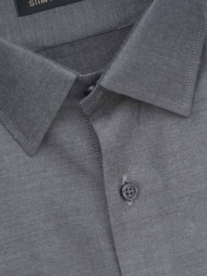 Grey Self, Elite Edition, French Collar Men’s Formal Shirt (FS-656)