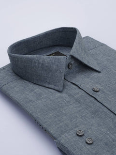 Dark Blue Self, Elite Edition, French Collar Men’s Formal Shirt (FS-657)