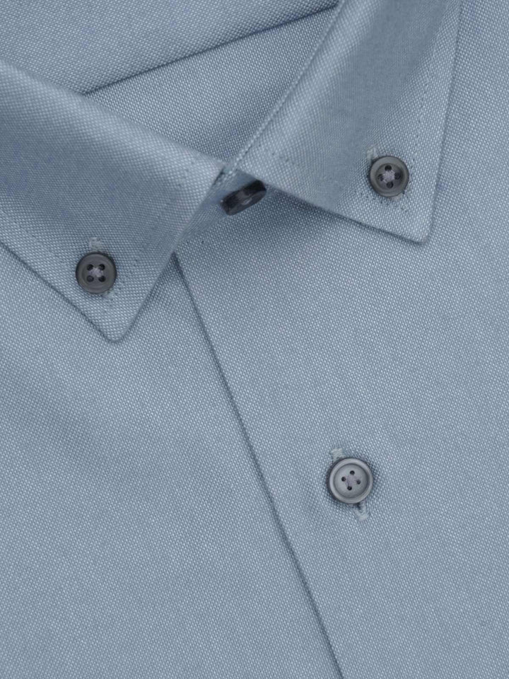 Greyish Blue Self, Elite Edition, Men’s Button Down Formal Shirt (FS-659)