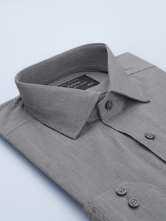 Grey Self, Elite Edition, French Collar Men’s Formal Shirt (FS-660)