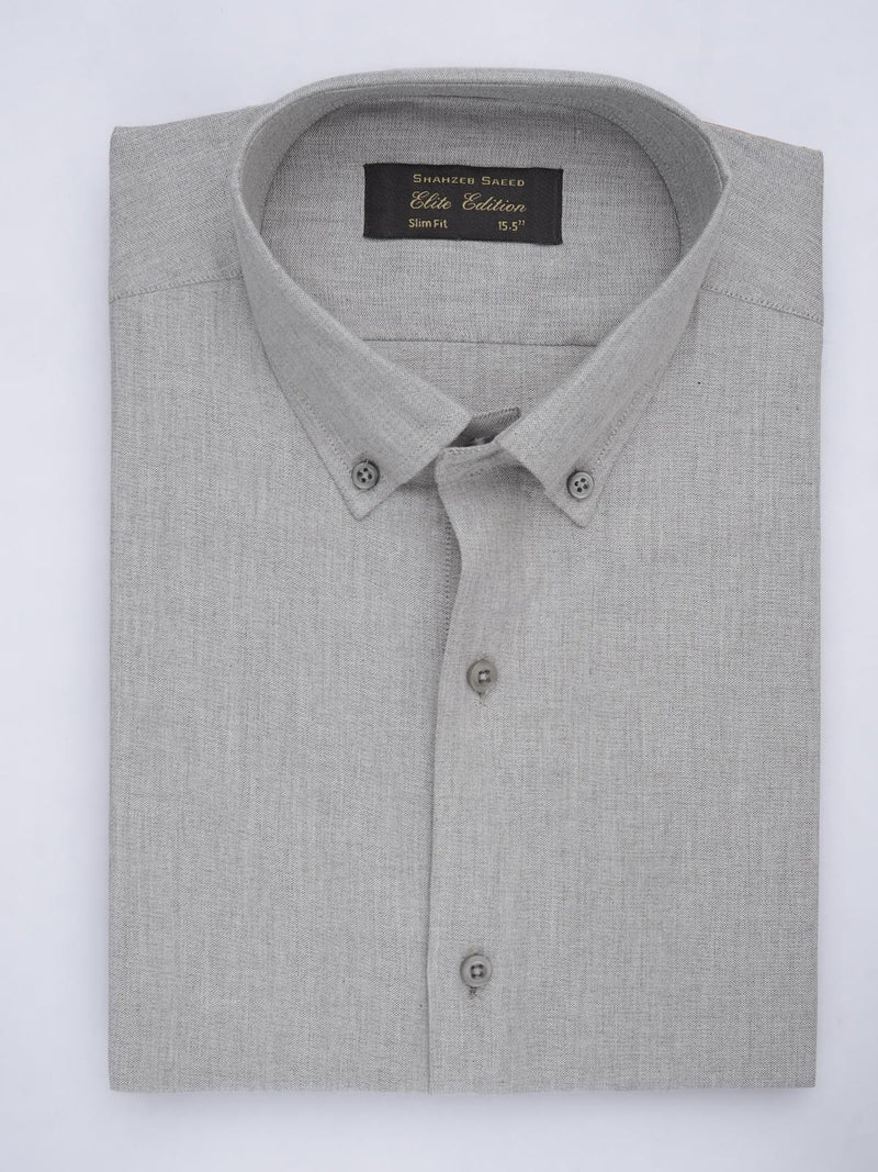 Light Grey Self, Elite Edition, Men’s Button Down Formal Shirt (FS-664)