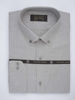 Light Grey Self, Elite Edition, Men’s Button Down Formal Shirt (FS-664)