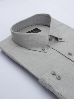 Light Grey Self, Elite Edition, Men’s Button Down Formal Shirt (FS-664)