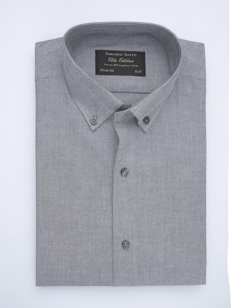 Light Grey Self, Elite Edition, Men’s Button Down Formal Shirt (FS-668)