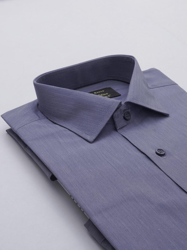 Dark Blue Self, Elite Edition, French Collar Men’s Formal Shirt (FS-672)