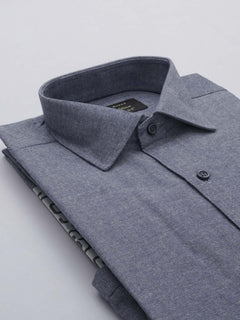 Dark Blue Self, Elite Edition, French Collar Men’s Formal Shirt (FS-675)