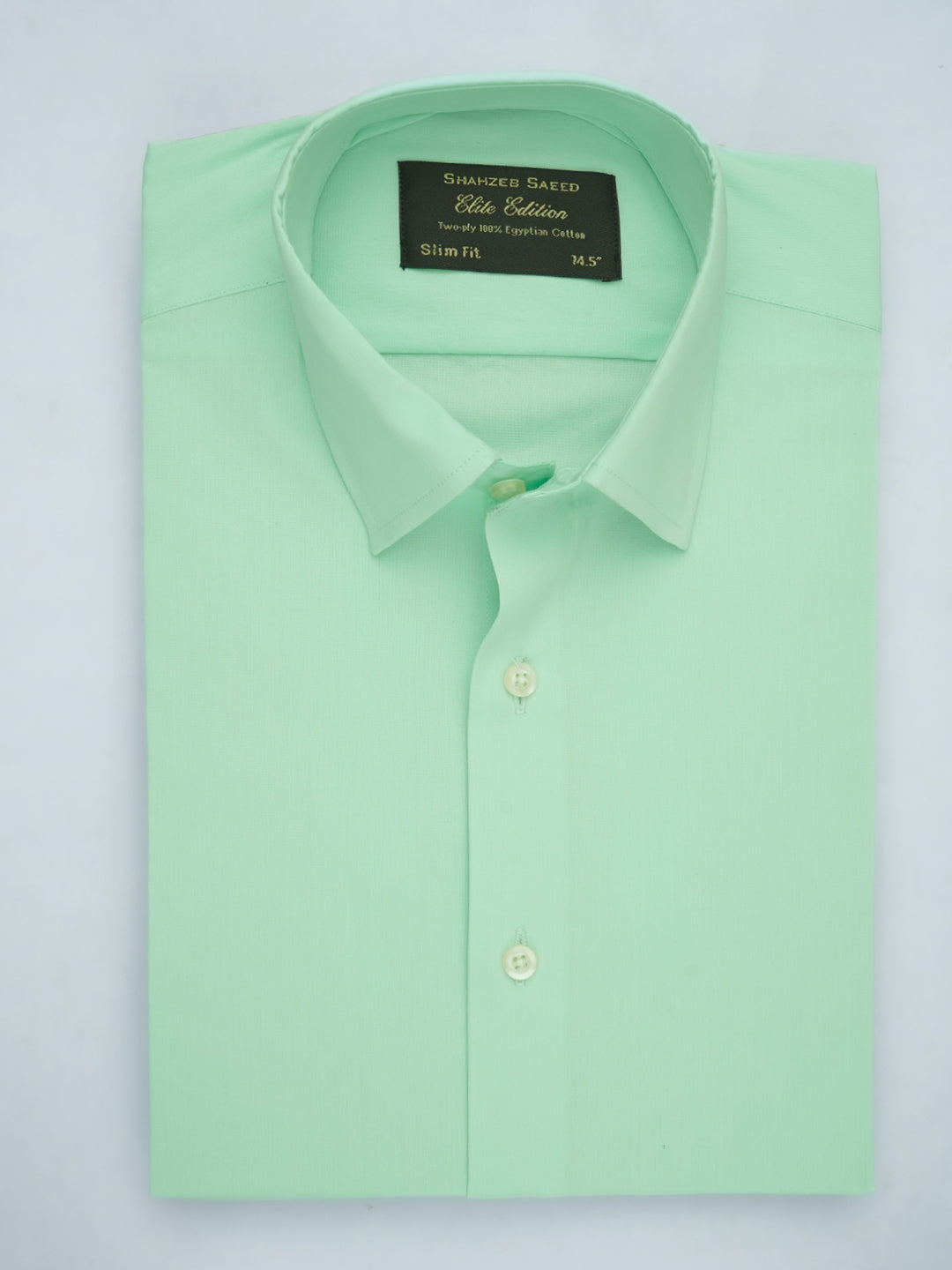 Light Green plain, Elite Edition, French Collar Men’s Formal Shirt (FS-676)