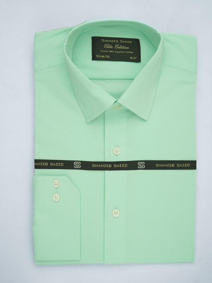 Light Green plain, Elite Edition, French Collar Men’s Formal Shirt (FS-676)